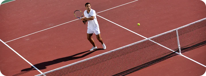 tennis players in action including racket close-up, training basket with balls, male and female athletes playing on outdoor courts, showcasing professional tennis practice and match dynamics